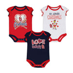 MLB - Kids' (Infant) St. Louis Cardinals 3 Pack Onesies (KM32CMK 10)
