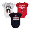 MLB - Kids' (Infant) Minnesota Twins 3 Piece Short Bodysuits (KT32B5A 05)