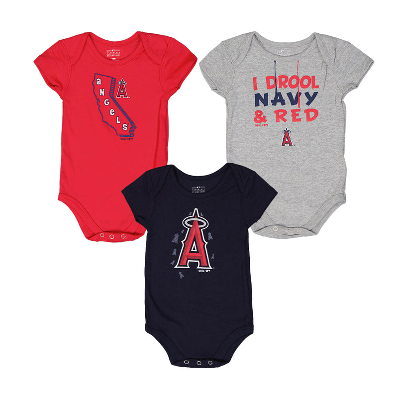 MLB - Kids' (Infant) Los Angeles Angels 3 Pack Creeper (K327AN 22)