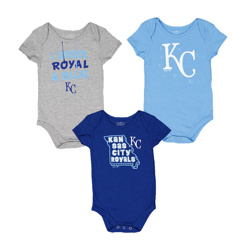 MLB - Lot de 3 Creepers Royals pour enfants (bébé) (K327AN 21)
