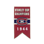 LNH - Épinglette de bannière de la Coupe Stanley des Canadiens de Montréal 1944 à dos collant (CDNSCC44S)