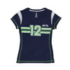 NFL - T-shirt de fan des Seattle Seahawks pour filles (junior) (K17BQY X9)