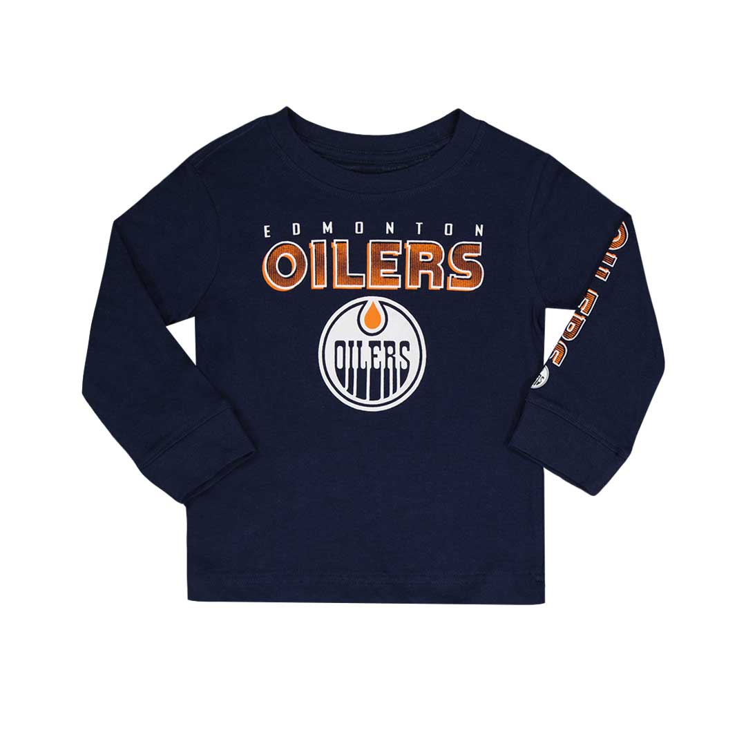NHL Kids Toddler Infant Edmonton Oilers Long Sleeve T Shirt
