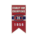 LNH - Épinglette de bannière de la Coupe Stanley des Canadiens de Montréal 1958 à dos collant (CDNSCC56S)