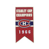 LNH - Épinglette de bannière de la Coupe Stanley des Canadiens de Montréal 1966 à dos collant (CDNSCC66S)