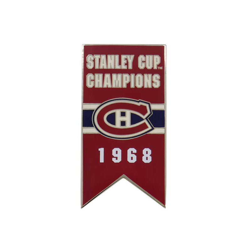 NHL - Montreal Canadiens 1968 Stanley Cup Banner Pin Sticky Back (CDNSCC68S)