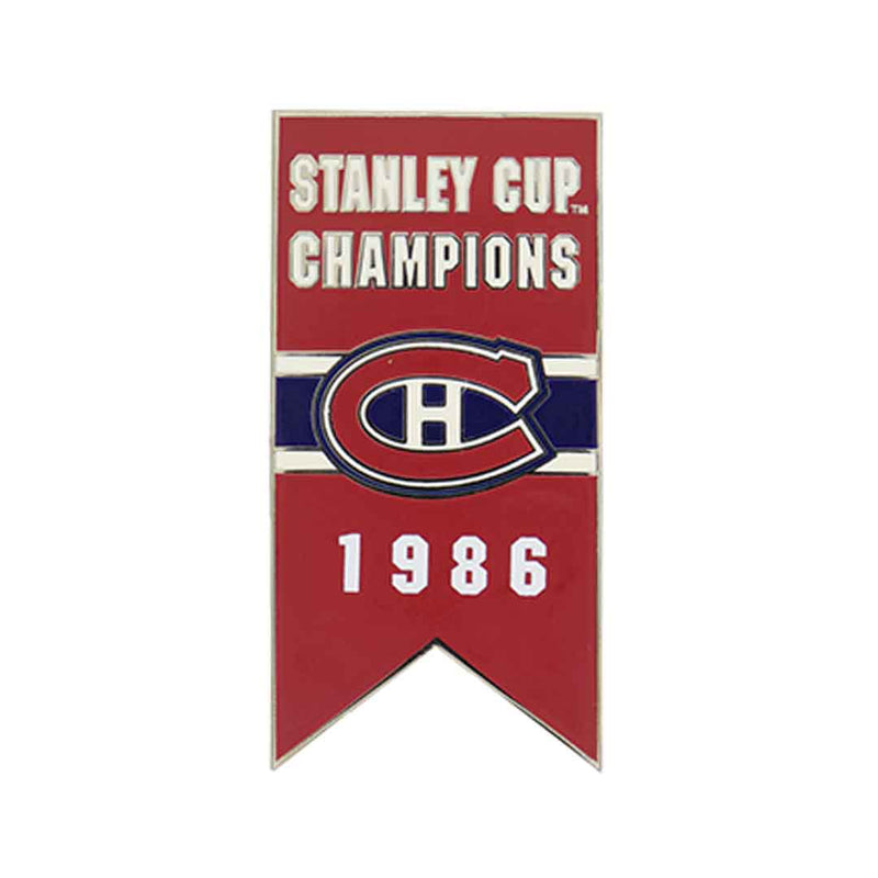 NHL - Montreal Canadiens 1986 Stanley Cup Banner Pin Sticky Back (CDNSCC86S)