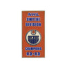NHL - Oilers d'Edmonton 1983 Smythe Division Bannière Pin Sticky Back (OILSMY83S)