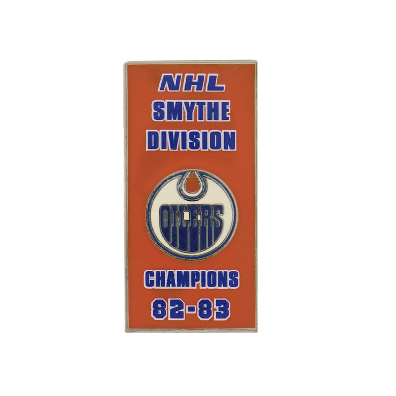 NHL - Edmonton Oilers 1983 Smythe Division Banner Pin Sticky Back (OILSMY83S)