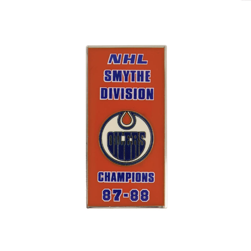 NHL - Épinglette de bannière de la division Smythe des Oilers d'Edmonton 1988 (OILSMY88)