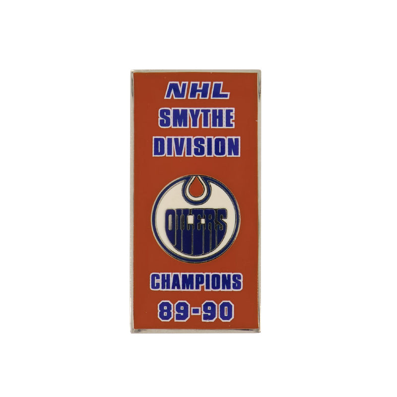 NHL - Épinglette de bannière de la division Smythe des Oilers d'Edmonton 1990 (OILSMY90)