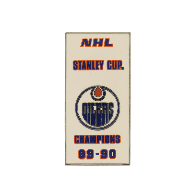 LNH - Épinglette de la Coupe Stanley des Oilers d'Edmonton 1990 à dos collant (OILSCC90S)