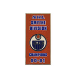 NHL - Épinglette de bannière de la division Smythe des Oilers d'Edmonton 1991 (OILSMY91)