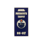 NHL - Edmonton Oilers Presidents Trophy 1987 Banner Pin Sticky Back (OILPRES87S)