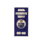 NHL - Edmonton Oilers Presidents Trophy 1986 Banner Pin (OILPRES86)