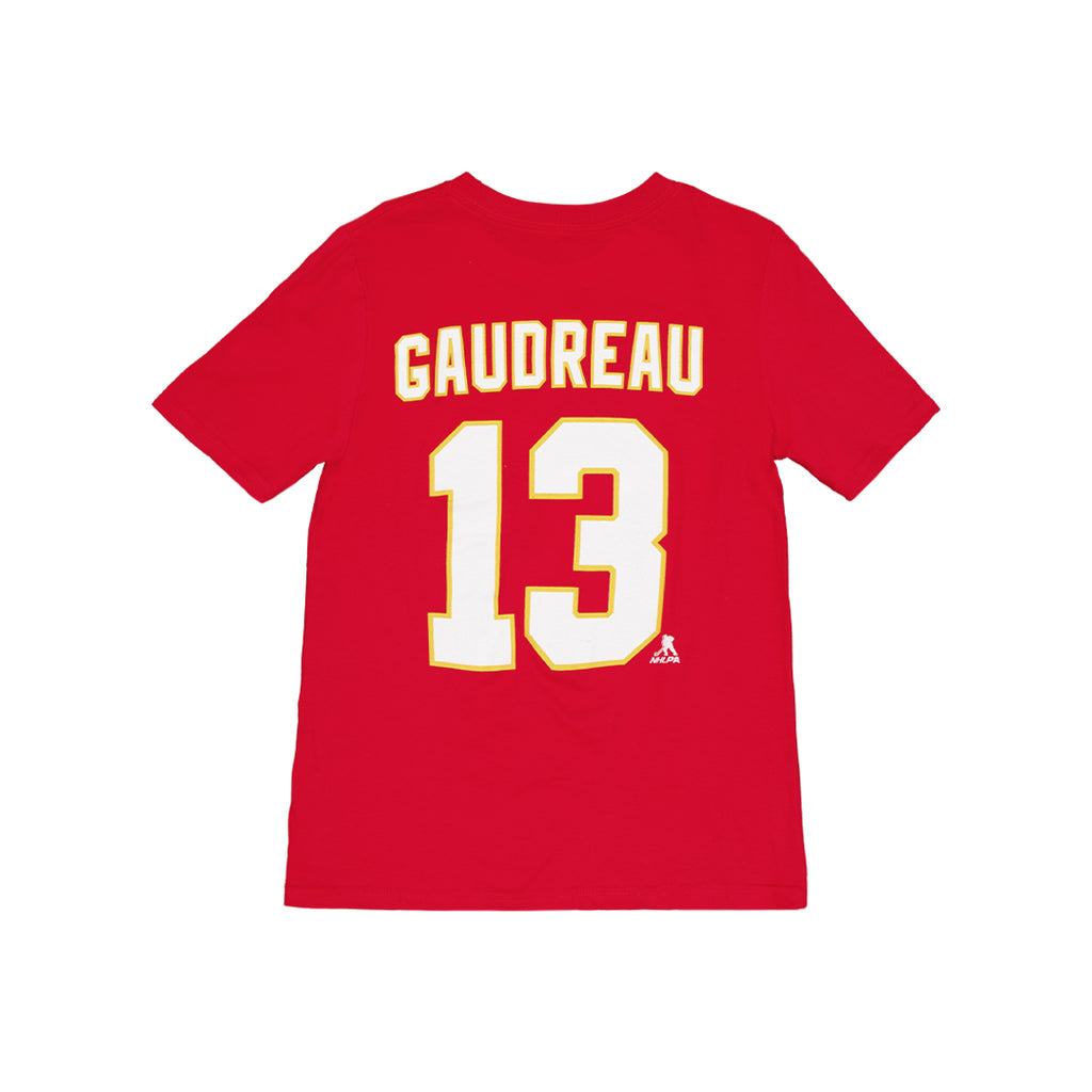 LNH - T-shirt Johnny Gaudreau des Flames de Calgary pour enfants (juniors) (HK5B7HAADH01 FLMJG)
