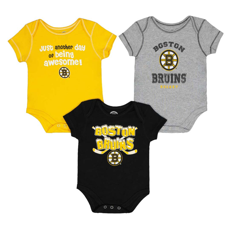 NHL - Lot de 3 cache-couches Boston Bruins pour enfant (bébé) (HK5N1A2Z9 BRU)