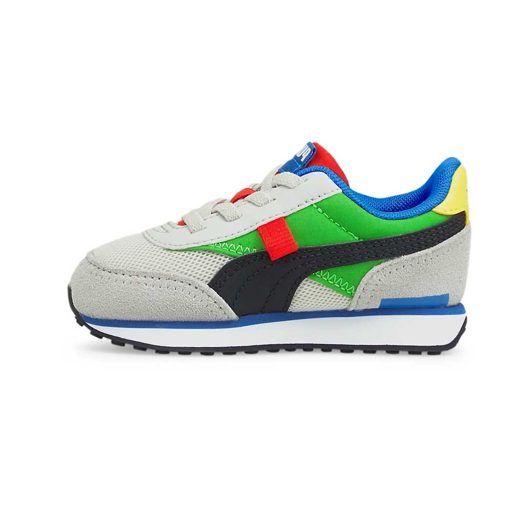 Puma Future Rider Splash Infant Grey Violet Classic Green Unisex Sneakers Size 5.0