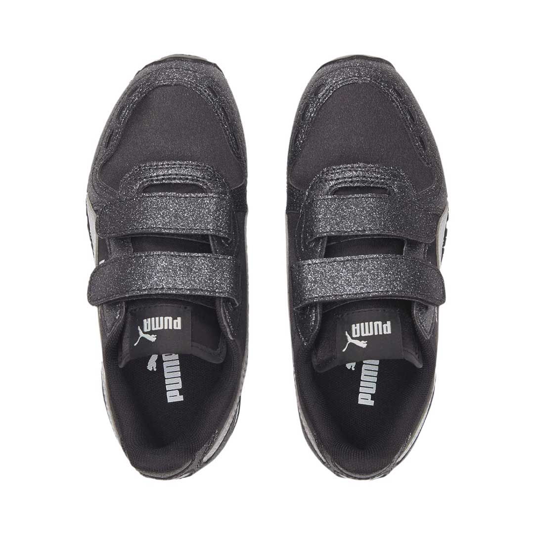 Puma Kids Preschool Cabana Racer Glitz V Shoes 370985 10 Blk Gry 13