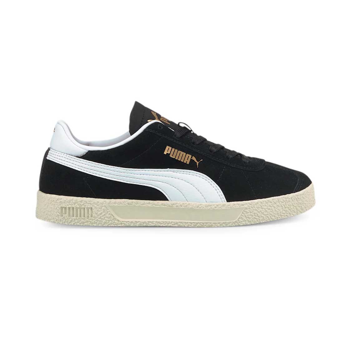 Puma Kids Junior Puma Club Shoes 382658 02 Blk Wht Gld 4.5