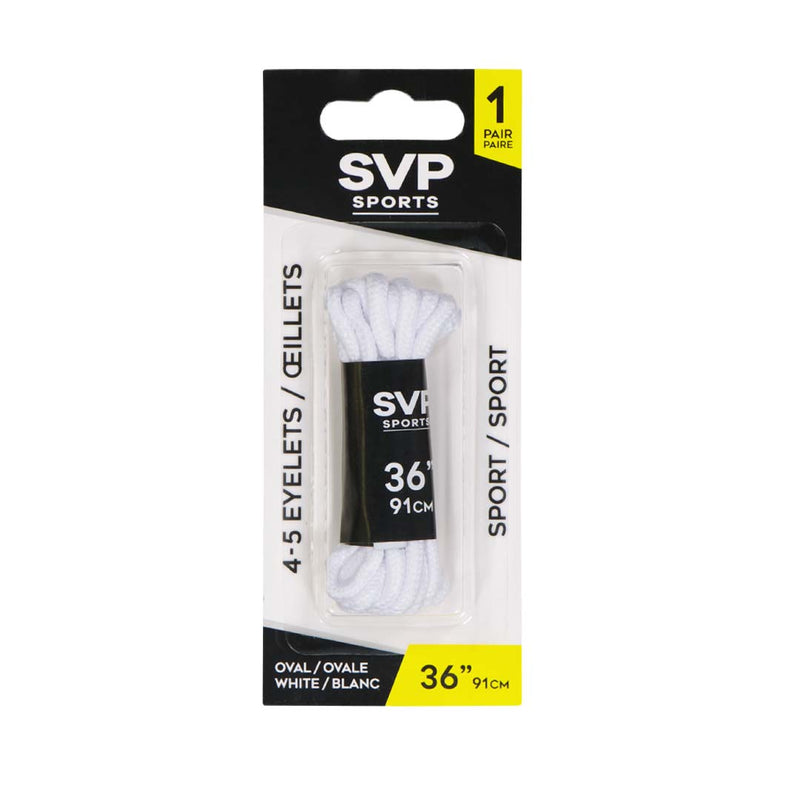 SVP Sports - 36in Shoelace (Oval) (ST88 OVAL-WHT-36)