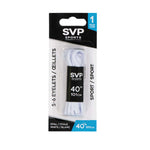 SVP Sports - Lacet de 40 pouces (ovale) (DM21167 OVAL-WHT-40)