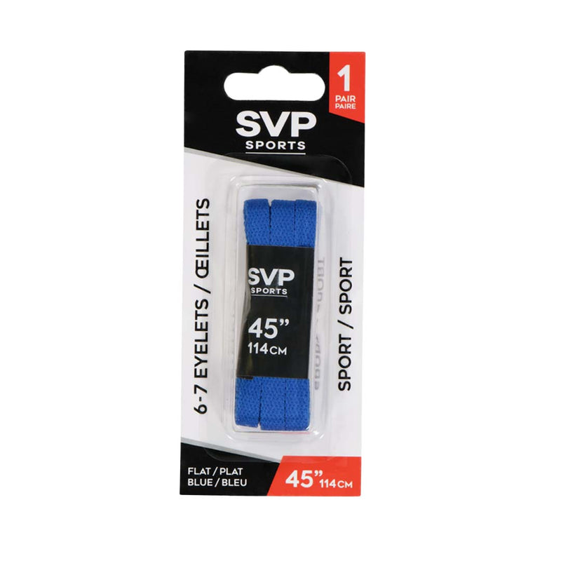 SVP Sports - Lacet de 45 pouces (plat) (DM21167 FLAT-BLU-45)