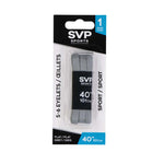 SVP Sports - Lacet de 40 pouces (plat) (DM21167 FLAT-GRY-40)