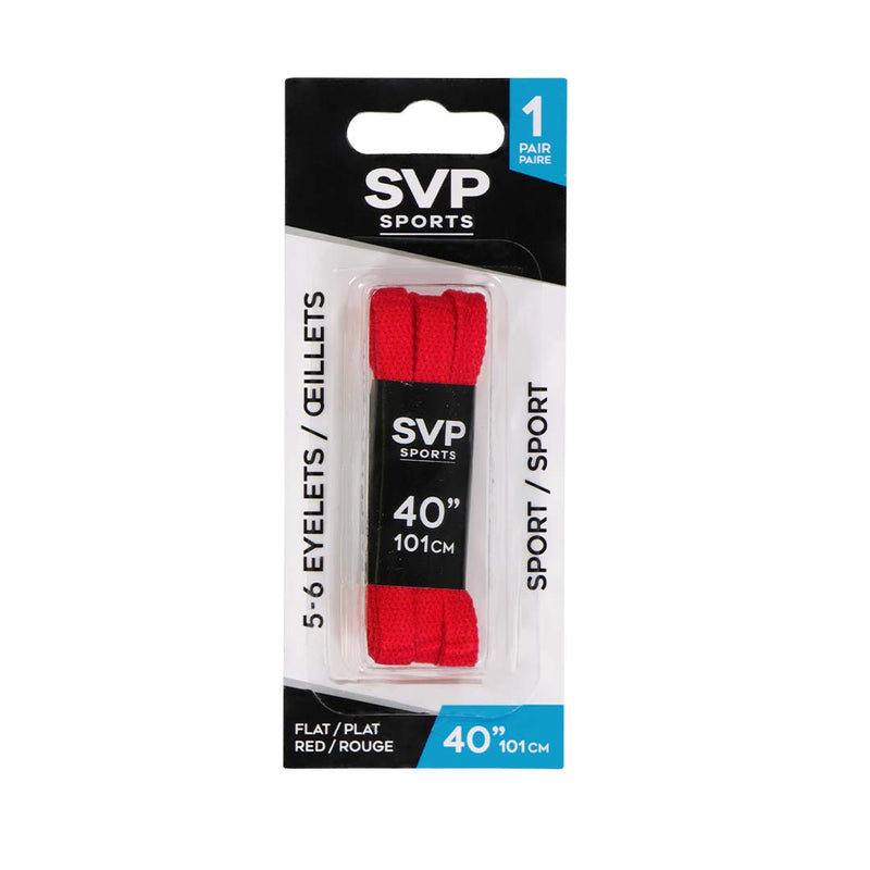 SVP Sports - Lacet 40po (Plat) (DM21167 FLAT-RED-40)