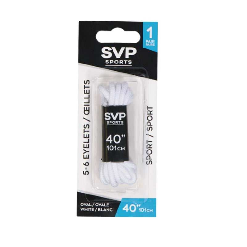 SVP Sports - Lacet de 40 pouces (ovale) (ST88 OVAL-WHT-40)