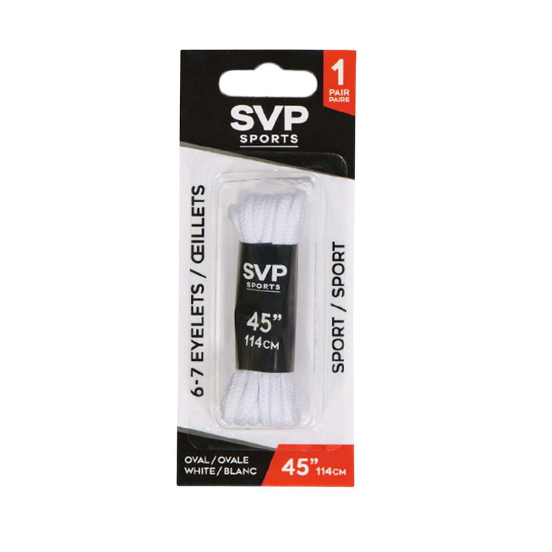 SVP Sports - 45in Shoelace (Oval) (ST88 OVAL-WHT-45)