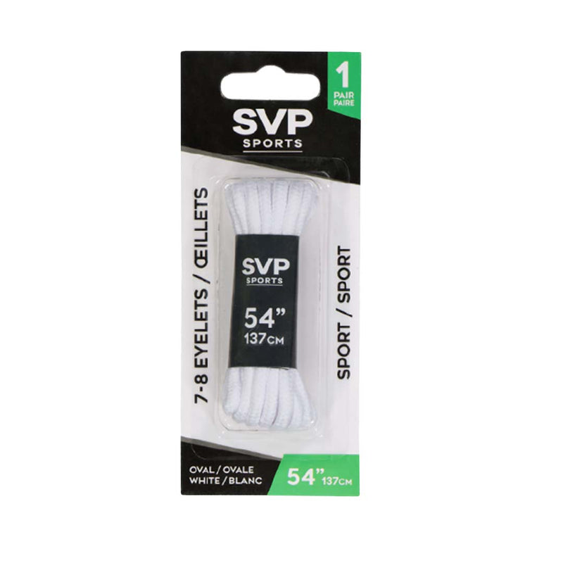 SVP Sports - Lacet de 54 pouces (ovale) (ST88 OVAL-WHT-54)
