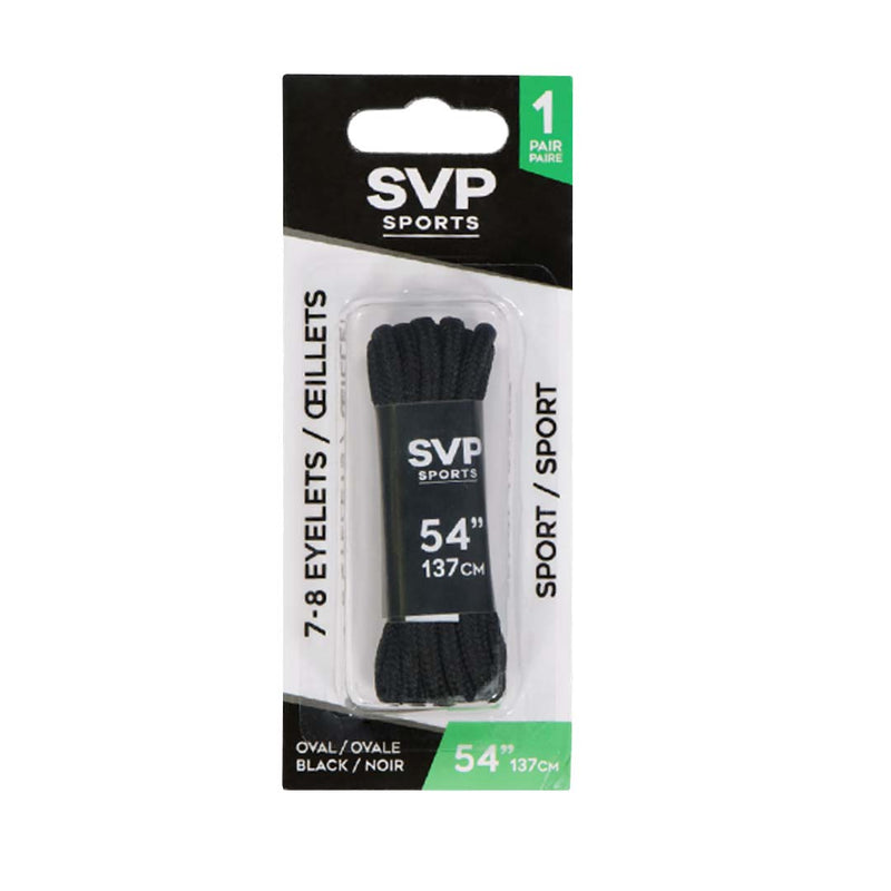 SVP Sports - 54in Shoelace (Oval) (ST88 OVAL-BLK-54)