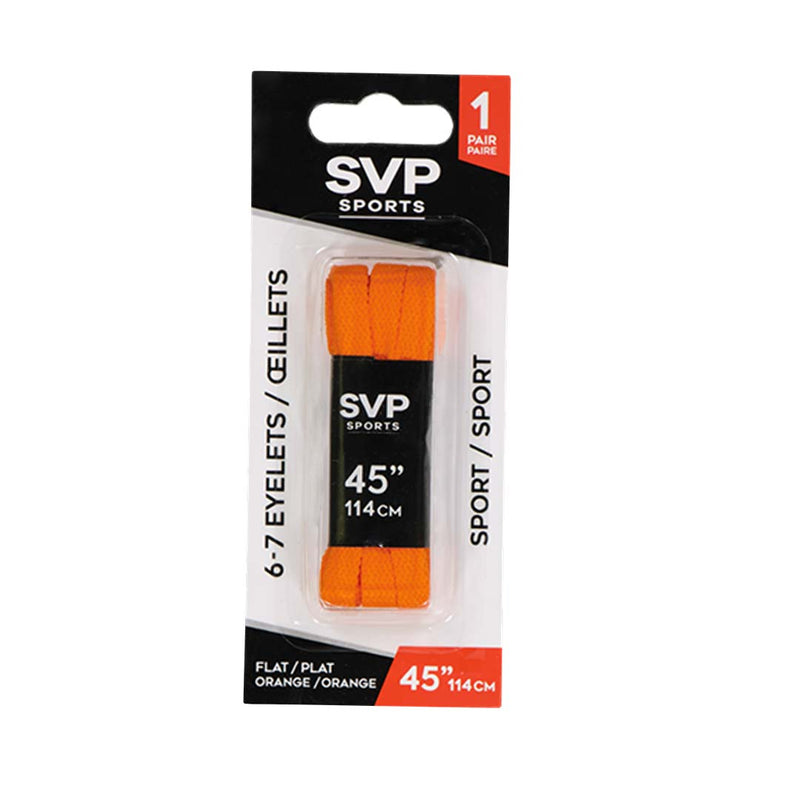 SVP Sports - Lacet de 45 pouces (plat) (DM21167 FLAT-ORG-45)