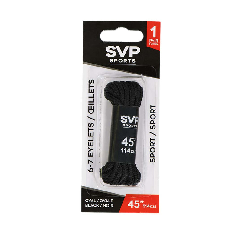 SVP Sports - 45in Shoelace (Oval) (ST88 OVAL-BLK-45)
