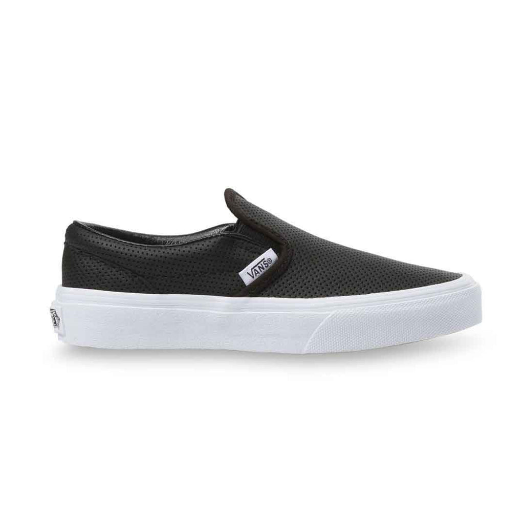 Vans leather slip on kids discount