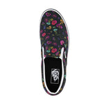 Vans slip on black floral cheap