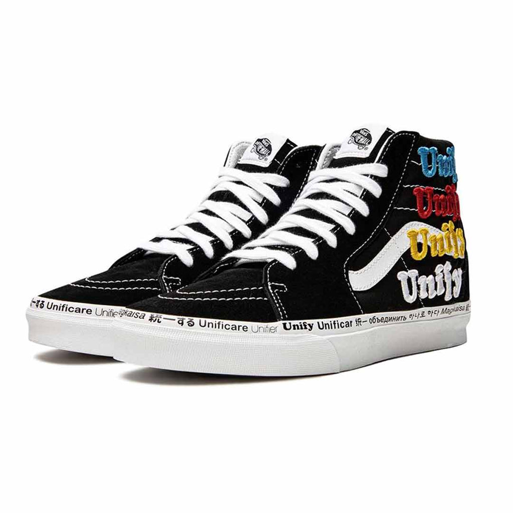 Vans Unisex Sk8 High Top Shoes 5HXV698 Blk Wht M8