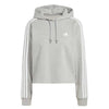 adidas - Women's Essentials 3 Stripes French Terry Crop Hoodie (IC9910)