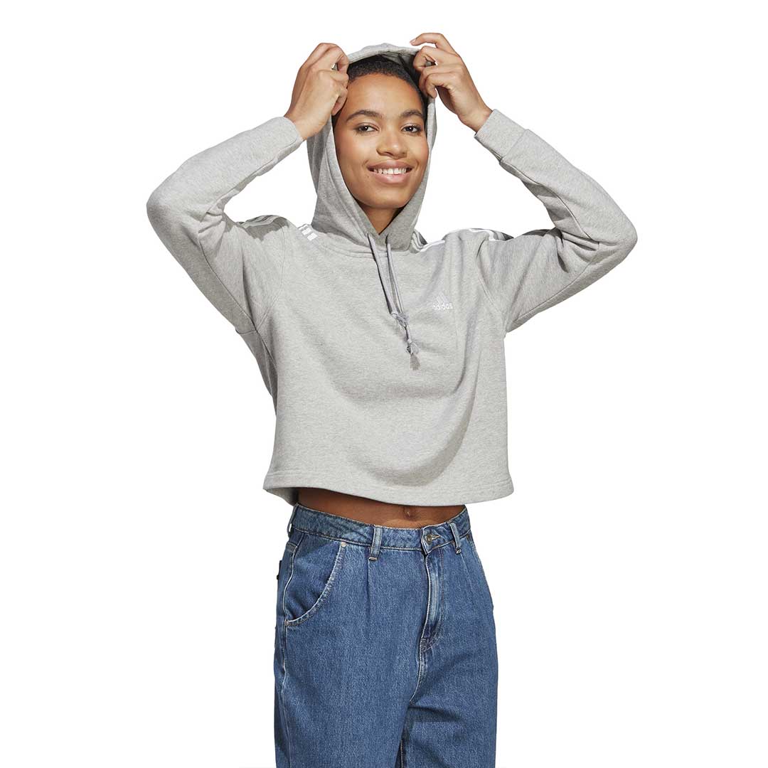 Adidas cropped french terry hoodie shop