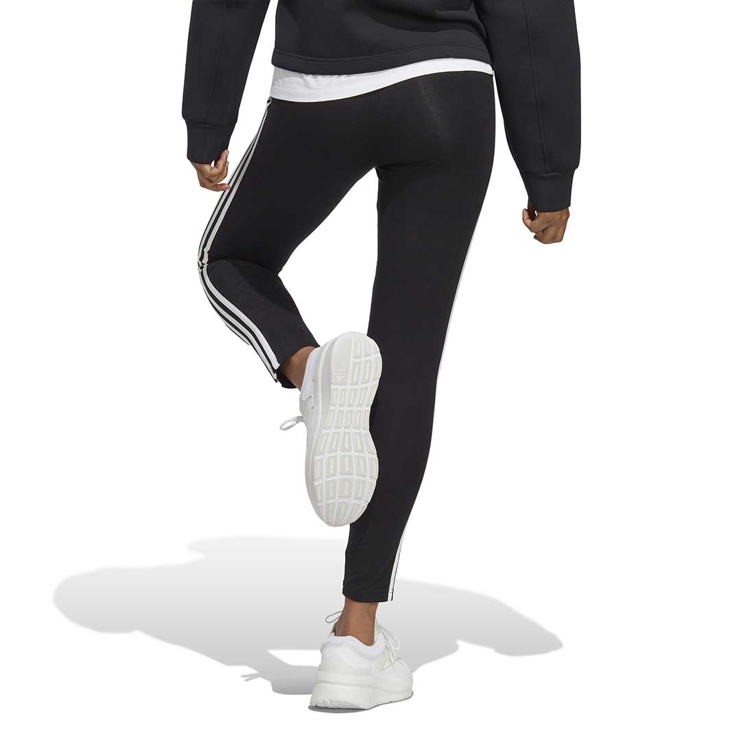 Adidas Women s 3 Stripes High Waisted Legging in Black White