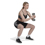 adidas - Collant court taille haute Training Essentials 3 Stripes pour femme (HK9964)