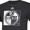 adidas - Men's Edmonton Oilers Black & White Tonal Logo Tee (EW7923)