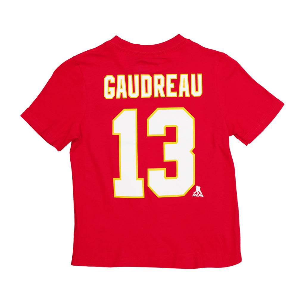 LNH - T-shirt Johnny Gaudreau des Flames de Calgary pour enfants (HK5B3HAADH01 FLMJG)