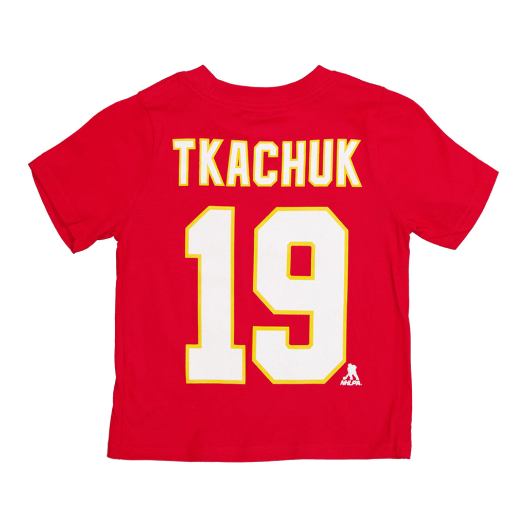 LNH - T-shirt Matthew Tkachuk des Flames de Calgary pour enfants (tout-petits) (HK5T1HAADH01 FLMTM)
