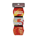 NHL - Lot de 3 masques pour enfants (jeunes) Flames de Calgary (HK5BOFEFK-FLM)